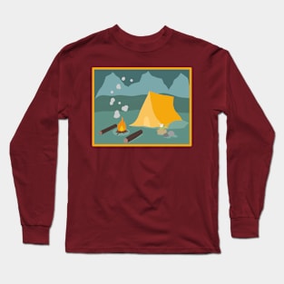 Simple Camping Long Sleeve T-Shirt